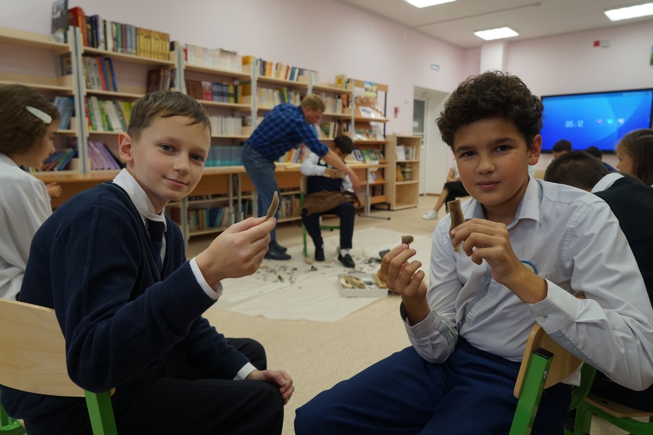 Мастер-класс по расщеплению камня в Салымской СОШ№ 2