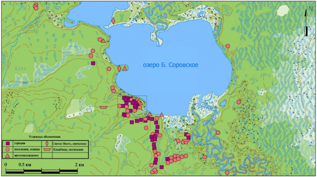Соровские озера. Объекты