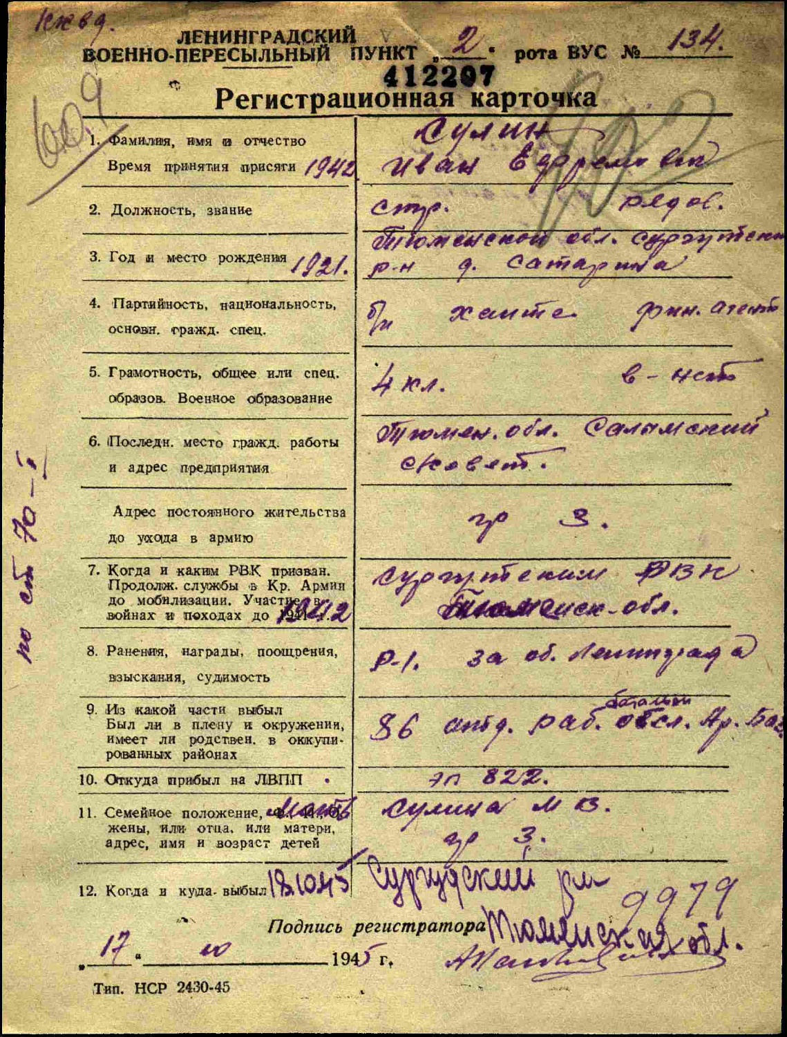 Сулин Иван Ефремович (сп. Лемпино)
